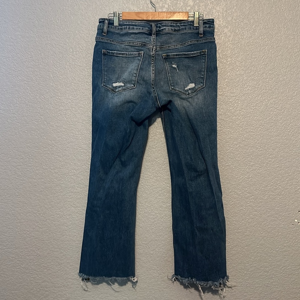 Flying Monkey Distressed Kick Flare Jeans - Picture 3 of 5
